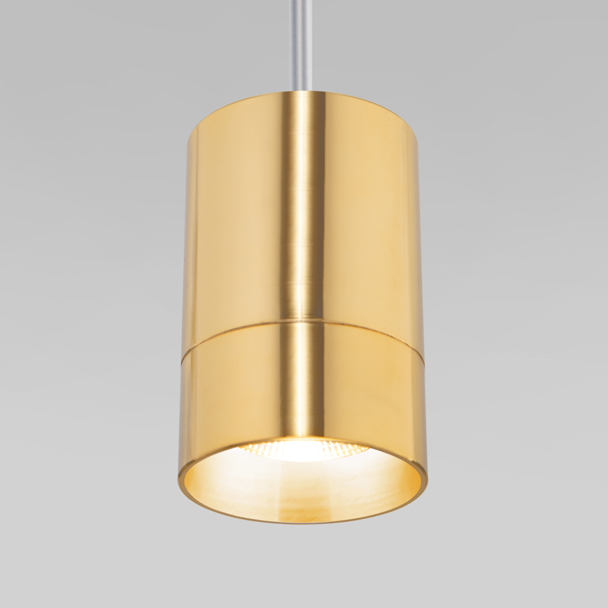 Подвесной светодиодный светильник в стиле лофт Eurosvet Piccolo 50248/1 LED/ золото. Фото 2