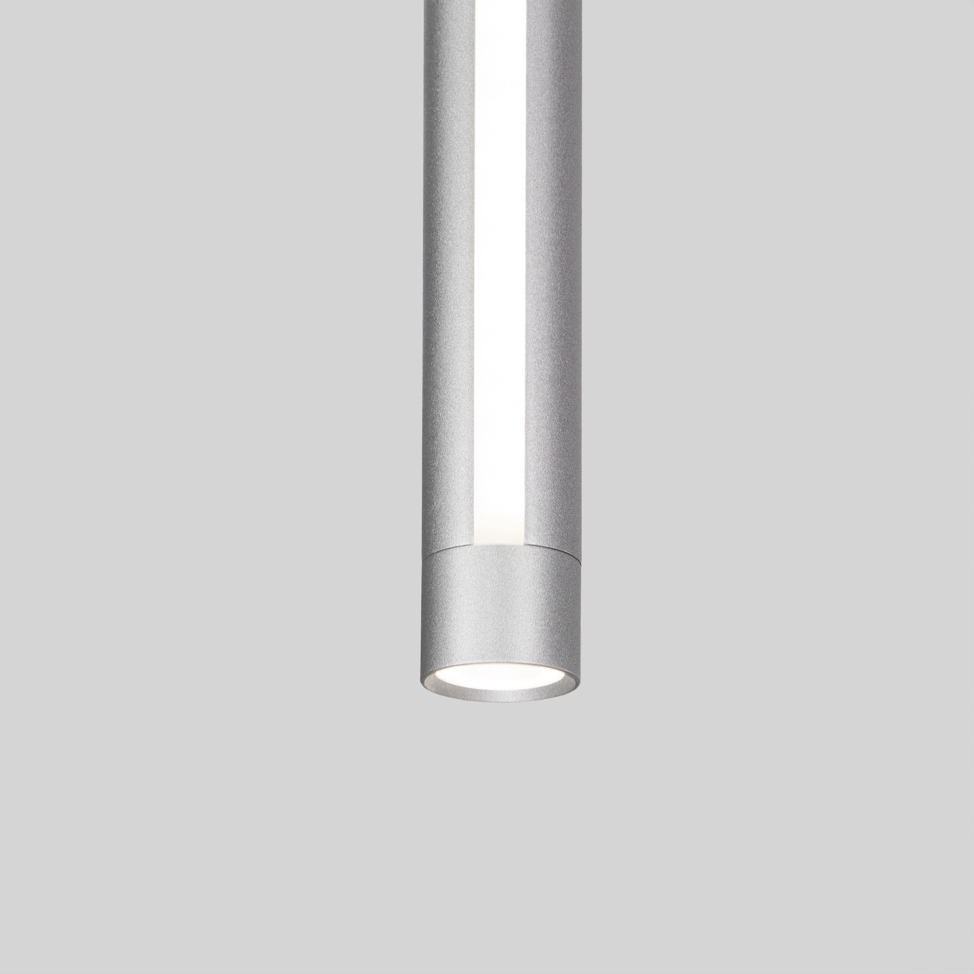 Подвесной светодиодный светильник в стиле минимализм Eurosvet Strong 50189/1 LED серебро. Фото 2
