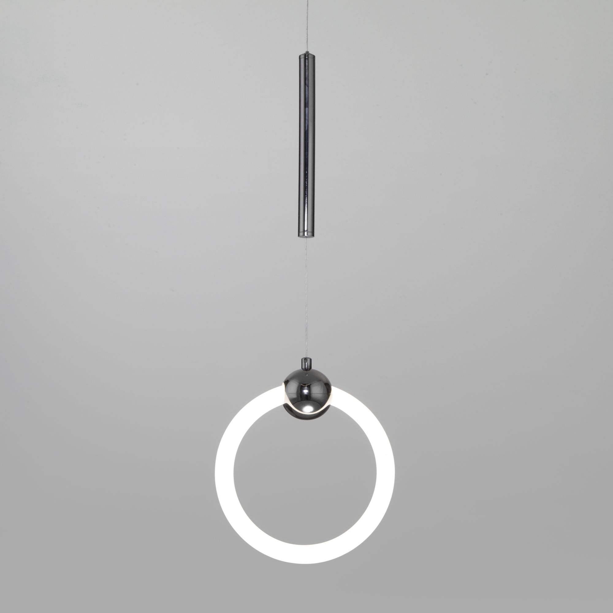 Подвесной светодиодный светильник в стиле минимализм Eurosvet Rim 90165/1 черный жемчуг. Фото 1