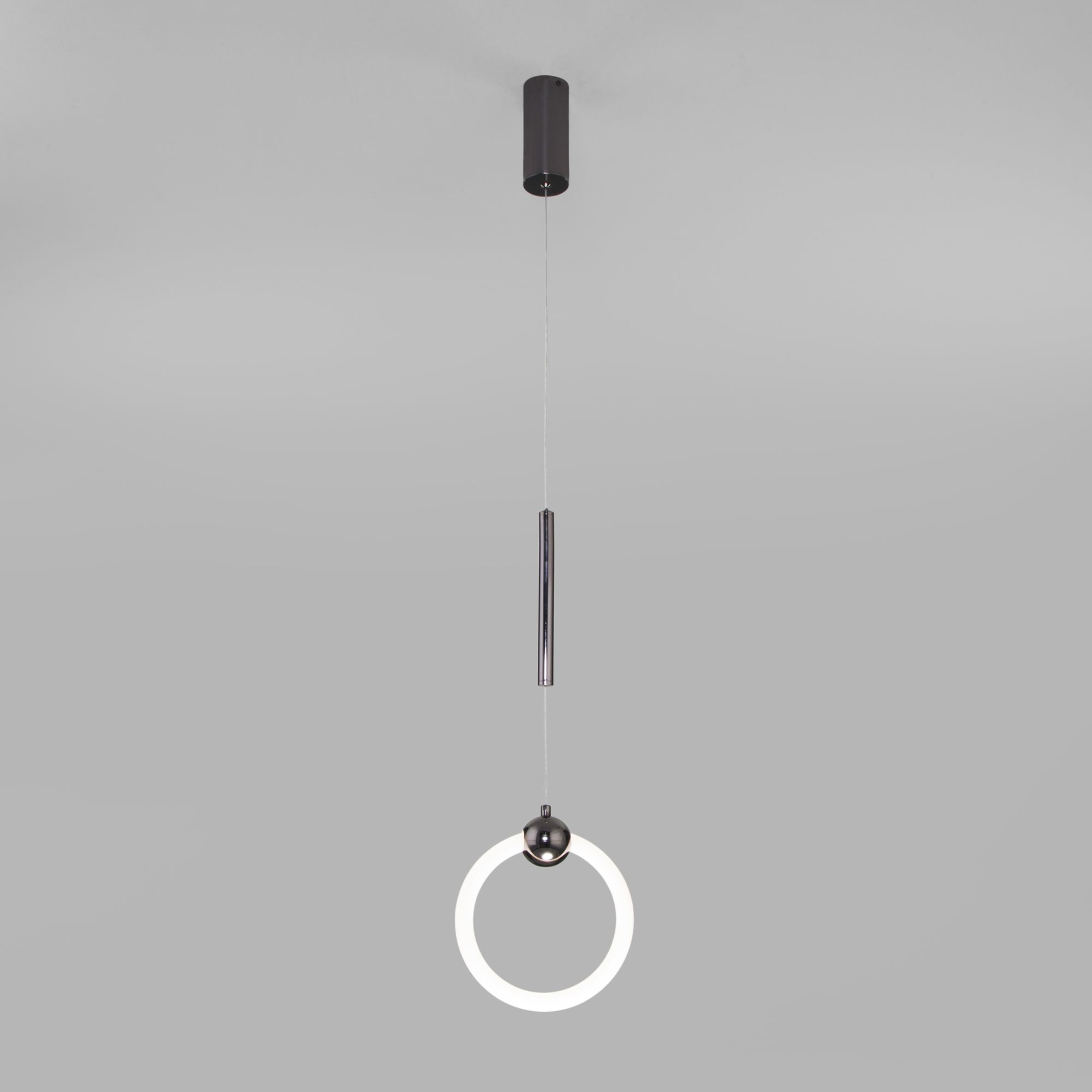 Подвесной светодиодный светильник в стиле минимализм Eurosvet Rim 90165/1 черный жемчуг. Фото 2
