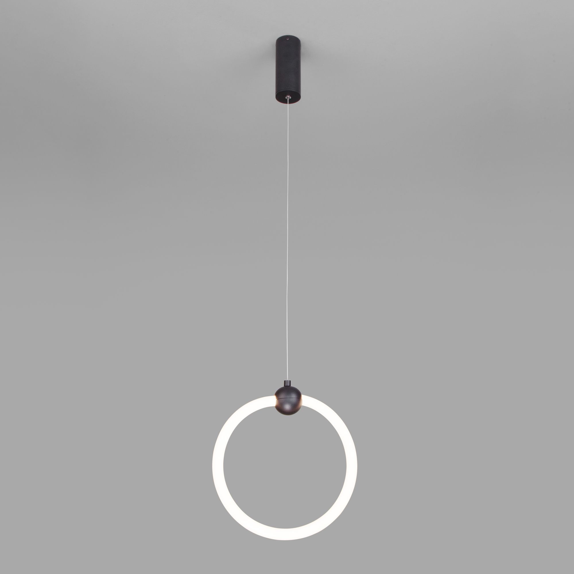 Подвесной светодиодный светильник в стиле минимализм Eurosvet Rim 90166/1 черный. Фото 2