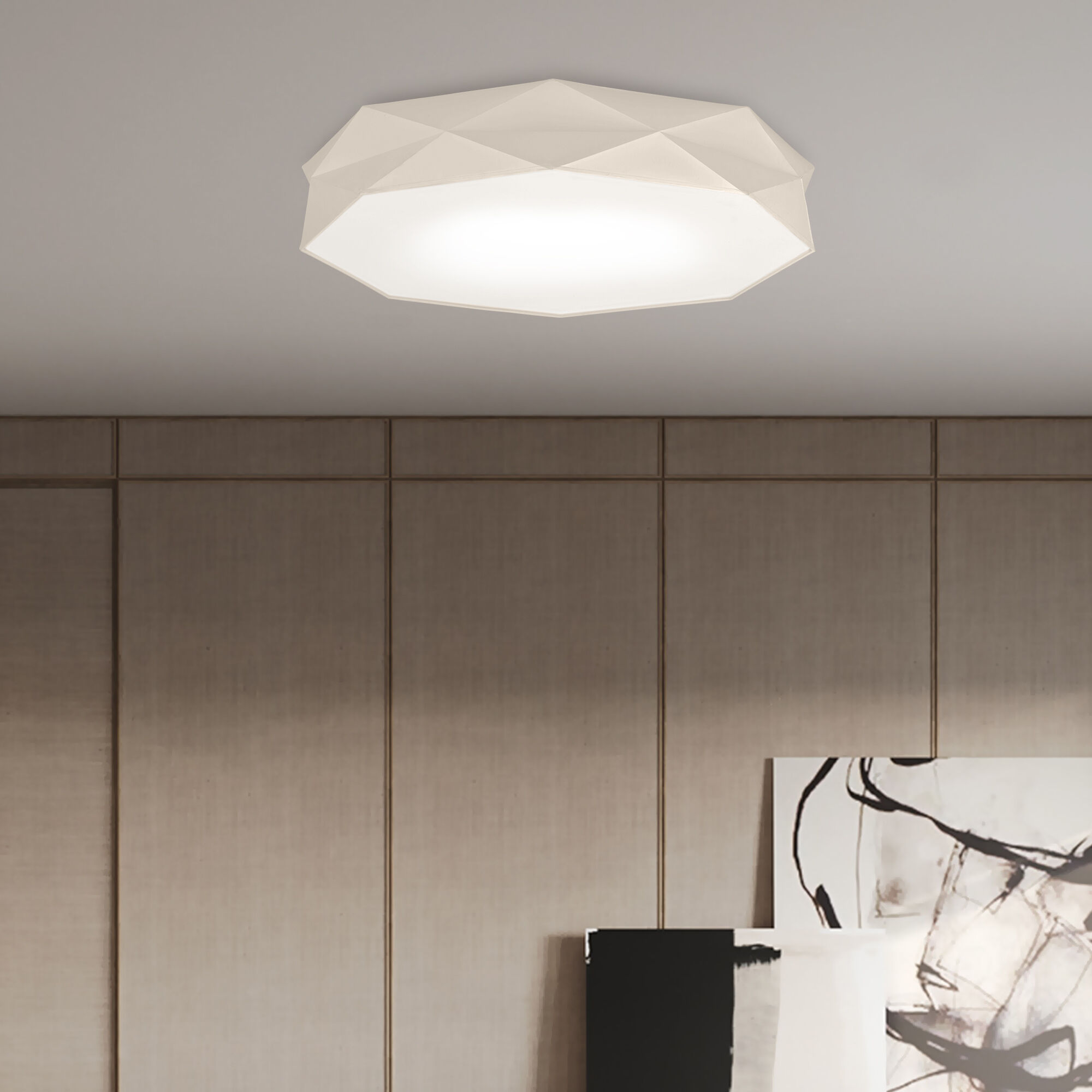 Потолочный светильник с тканевым абажуром TK Lighting Kantoor 4225 Kantoor White. Фото 3