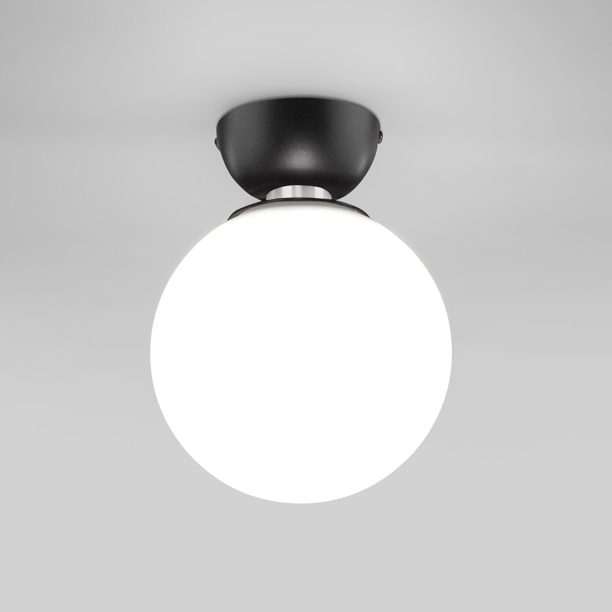 Потолочный светильник со стеклянным плафоном Eurosvet Bubble 30197/1 черный. Фото 1