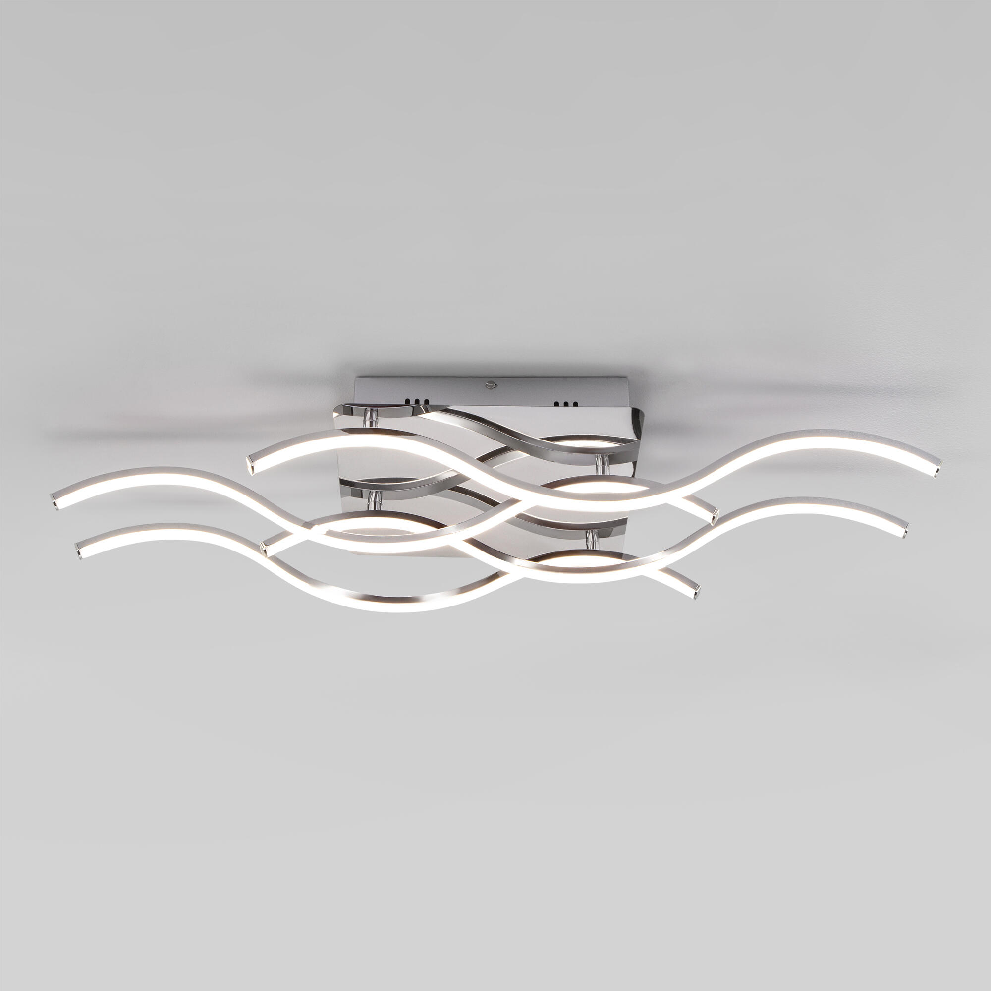 Потолочный светодиодный светильник в стиле минимализм Eurosvet Сидней 90022/4 хром. Фото 1