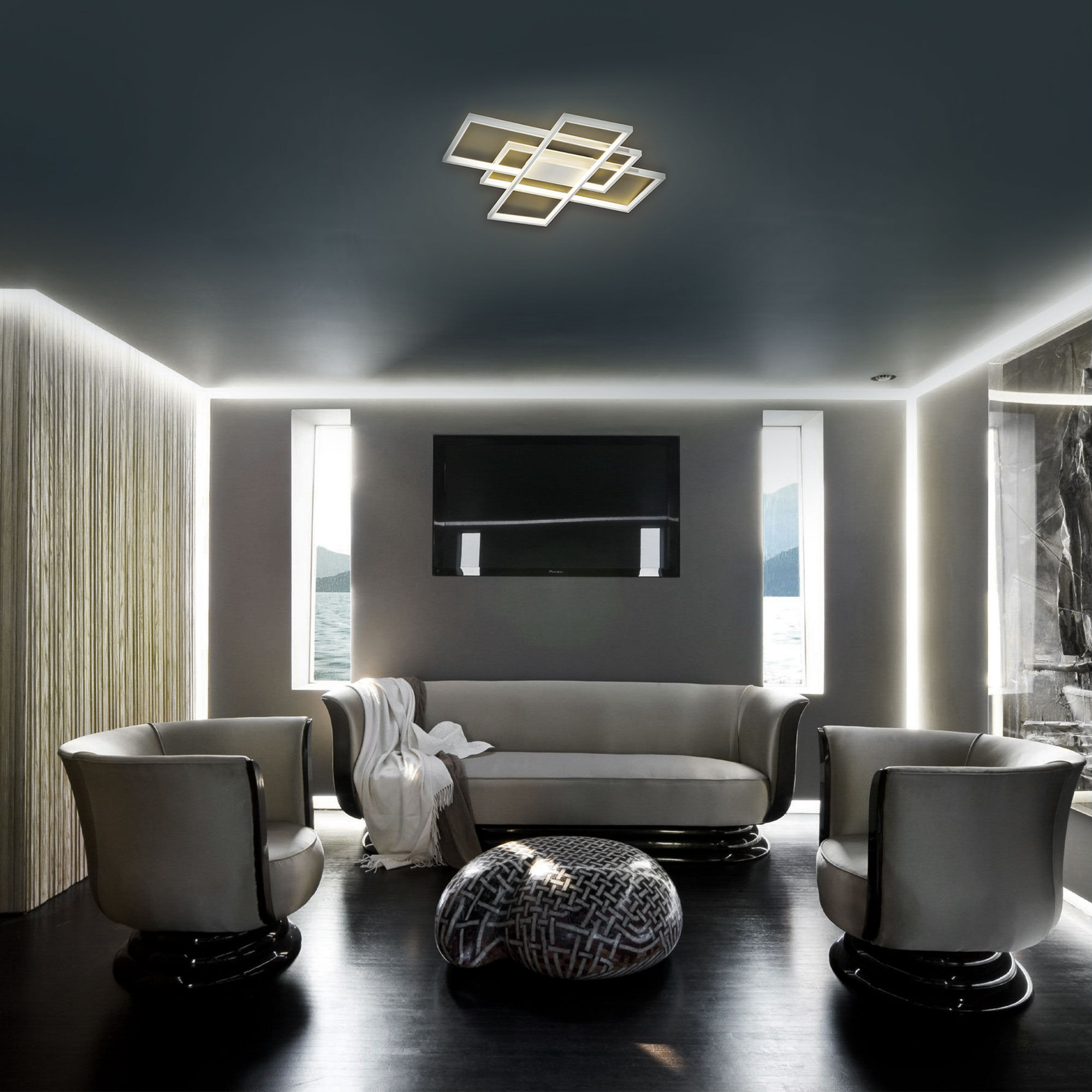 Потолочный светодиодный светильник в стиле минимализм Eurosvet Direct 90177/3 белый. Фото 6
