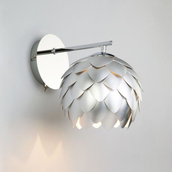 Настенный светильник с металлическим плафоном 304 серебро / хром