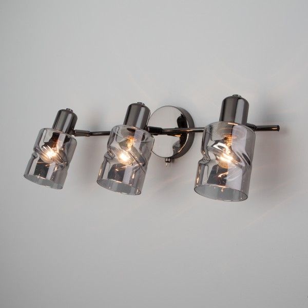 Настенный светильник со стеклянными плафонами 20120/3 чёрный жемчуг