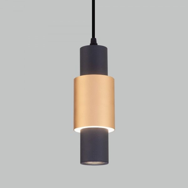 Подвесной светодиодный светильник в стиле лофт 50204/1 LED черный / золото