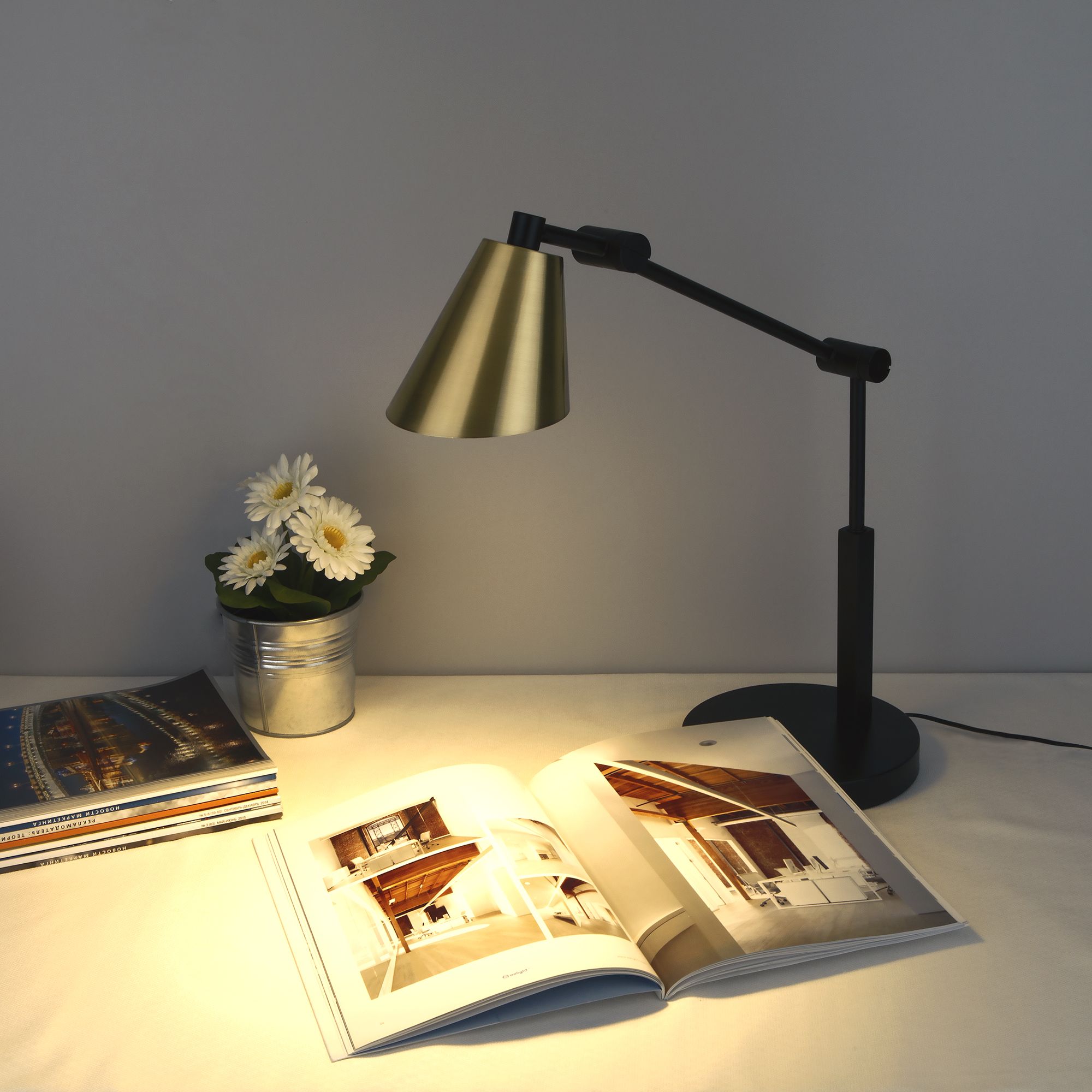 Светодиодная настольная лампа для рабочего стола Elektrostandard Fabula Fabula сатинированное золото (TL70100). Фото 3
